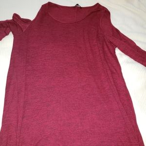 4/$25 Red cold shoulder tunic